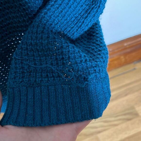 Black Tape Womens Knitted Sweater Drop Shoulder Dark Teal Size X NWT - Picture 6 of 12
